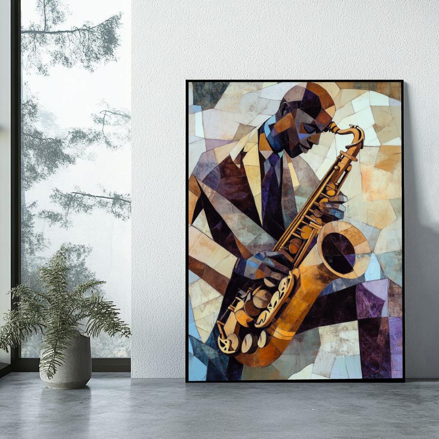 Saxophone Jazz Musician poster sfeerbeeld 1