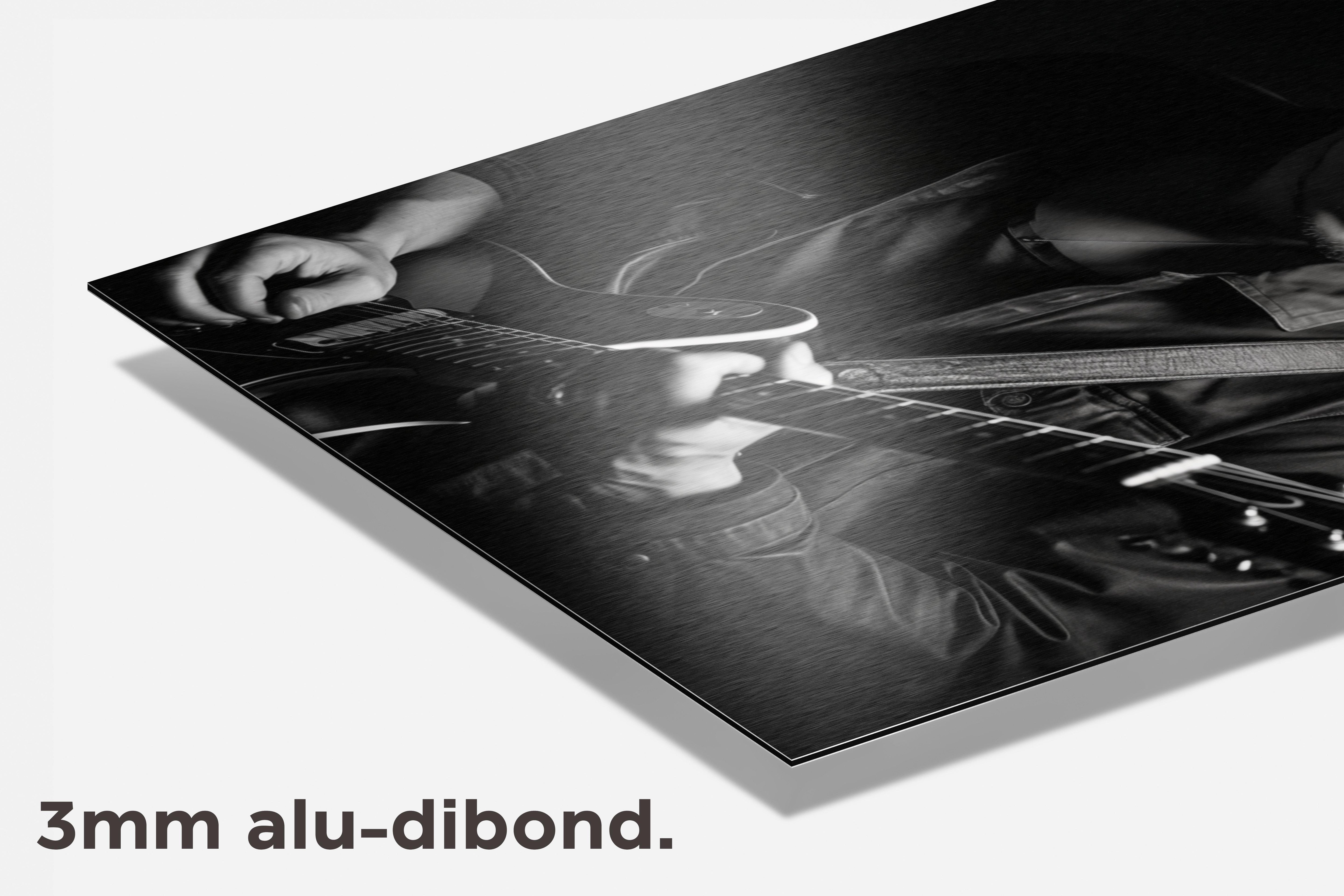 John Mayer Zwart Wit dibond detail
