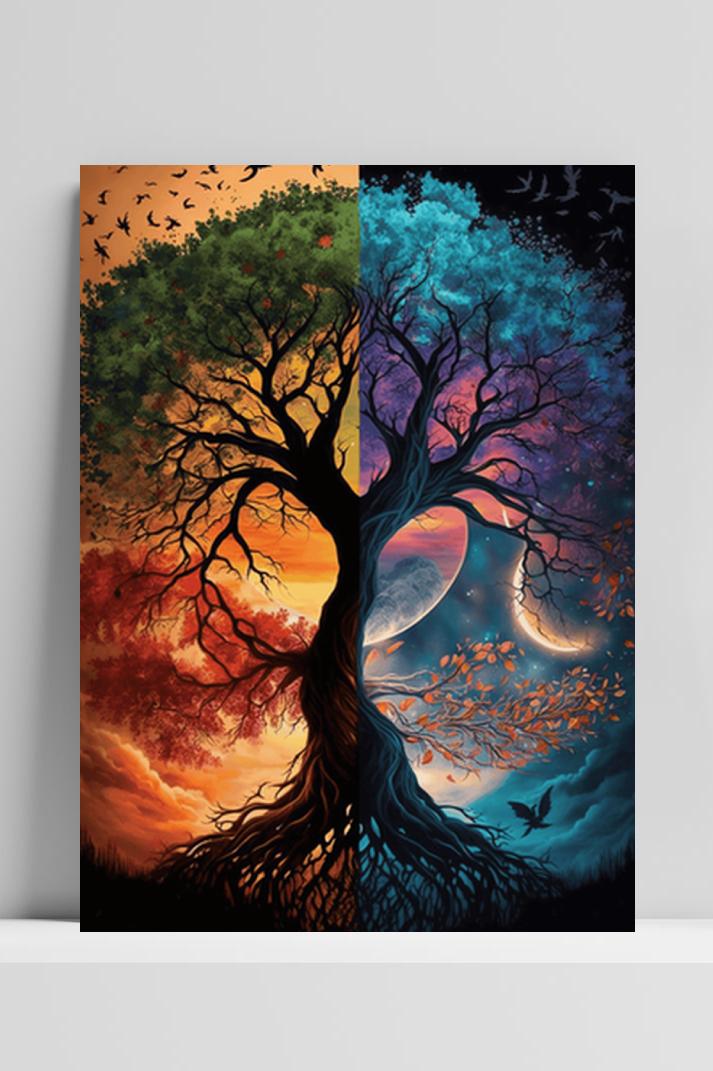 Tree Balance op 3mm aluminium dibond