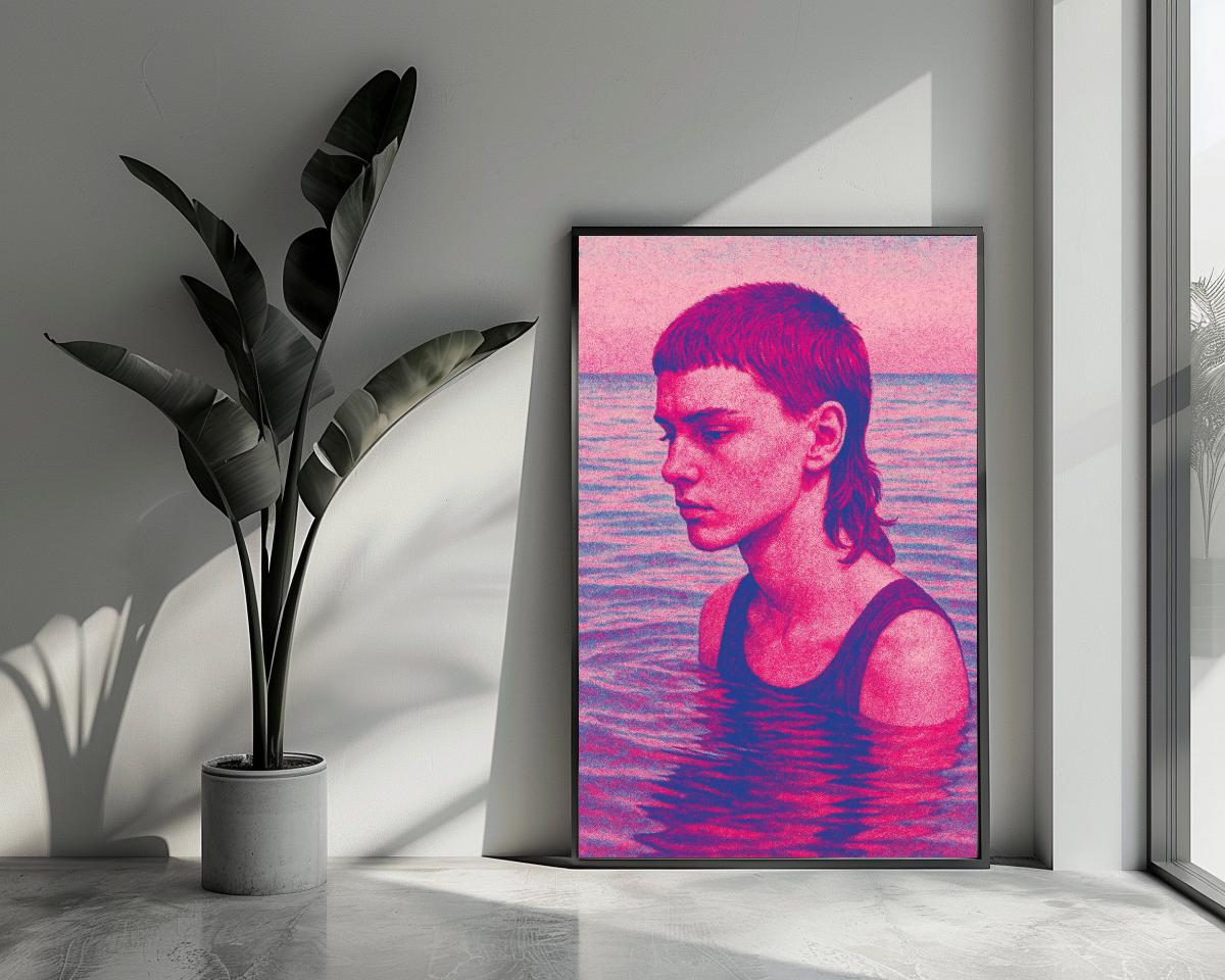 Boy Mullet Sea poster van 25 Artstreet