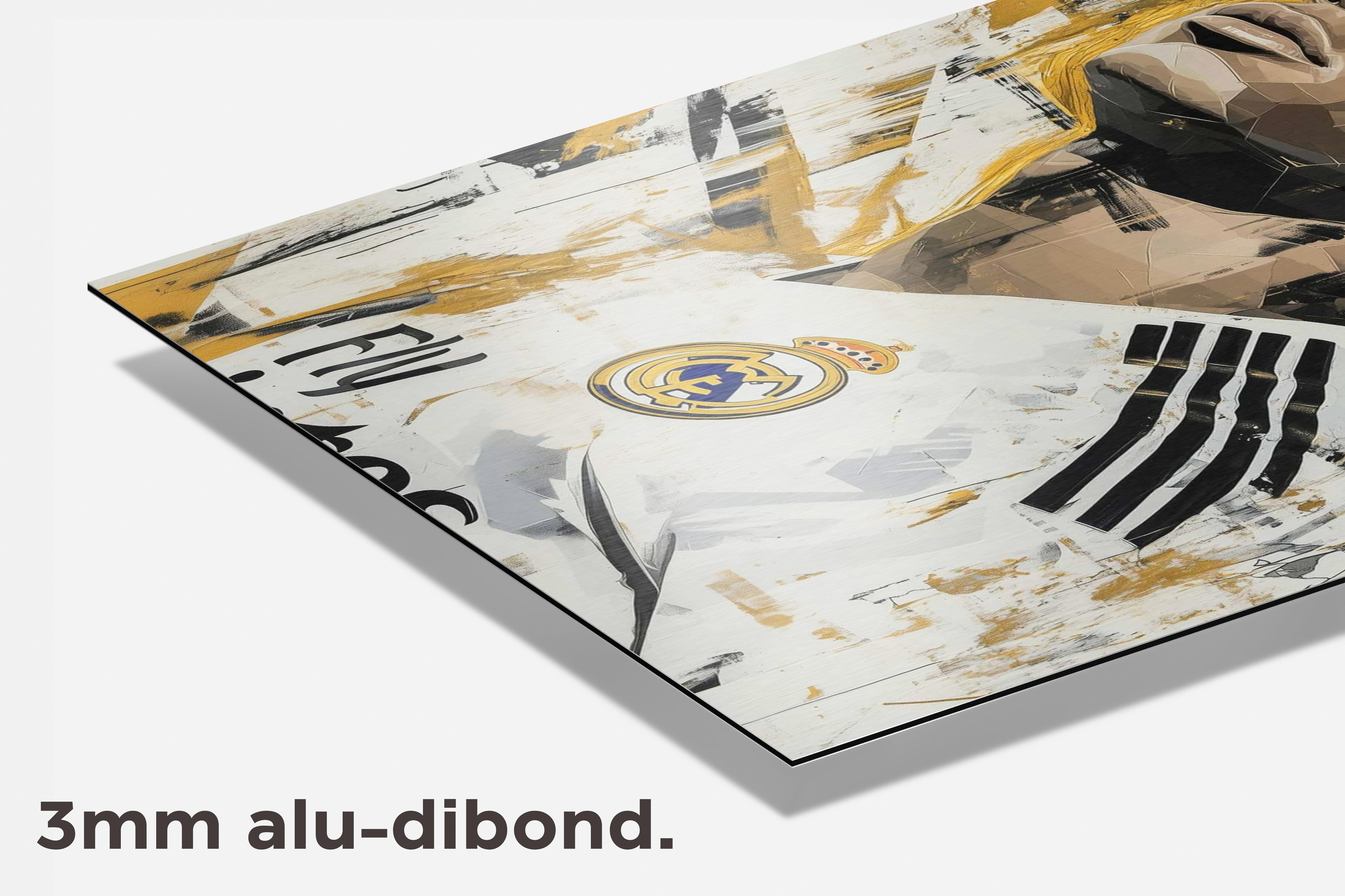 Kylian Mbappé Actie dibond detail