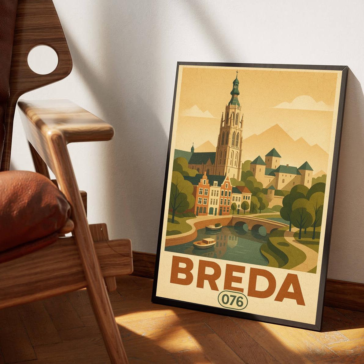 Breda Text Vintage poster sfeerbeeld 3