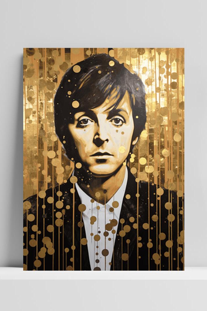 Paul Mccartney op 3mm aluminium dibond