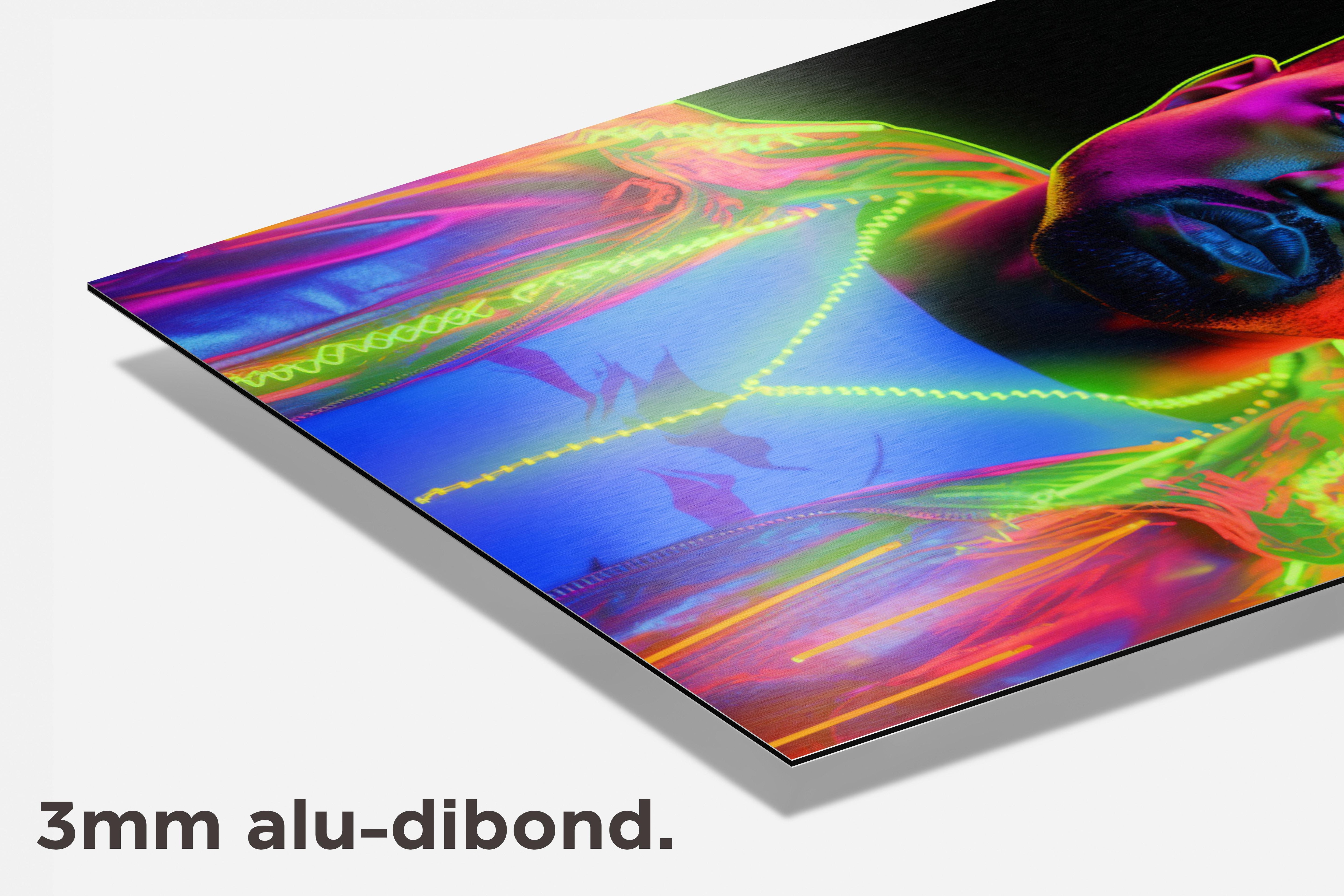 Kanye West Neon dibond detail