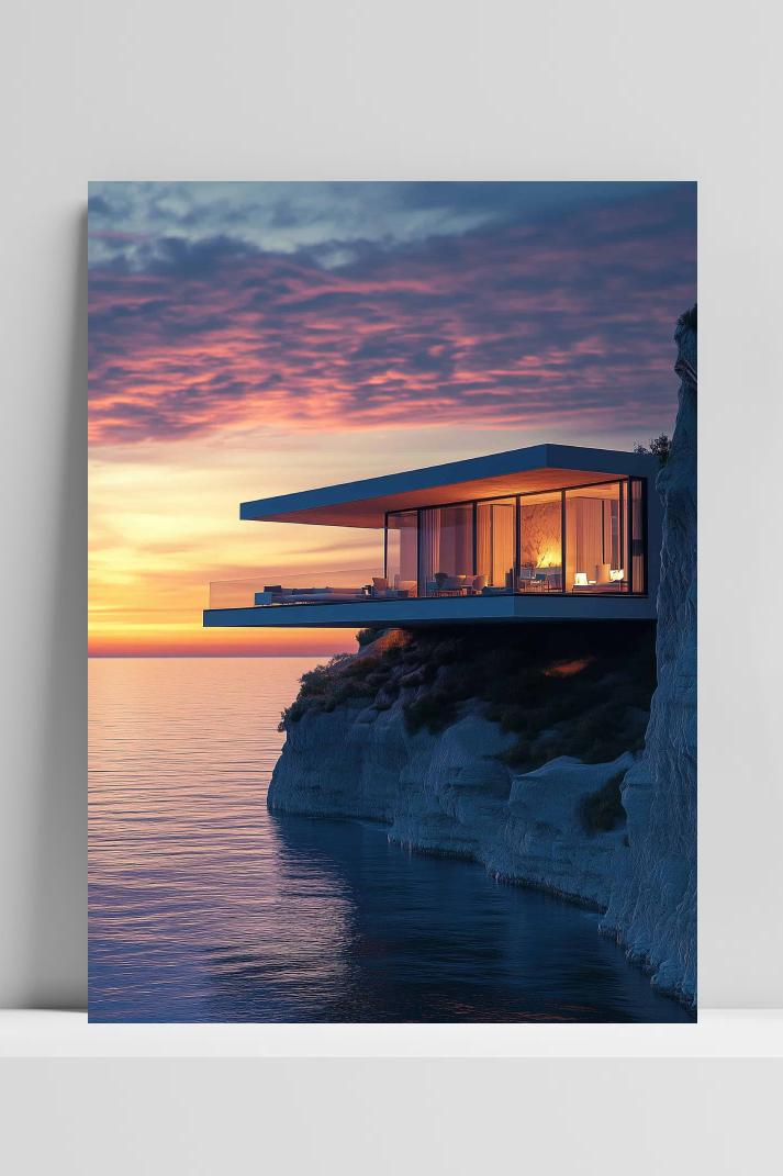 Luxe Huis op 3mm aluminium dibond