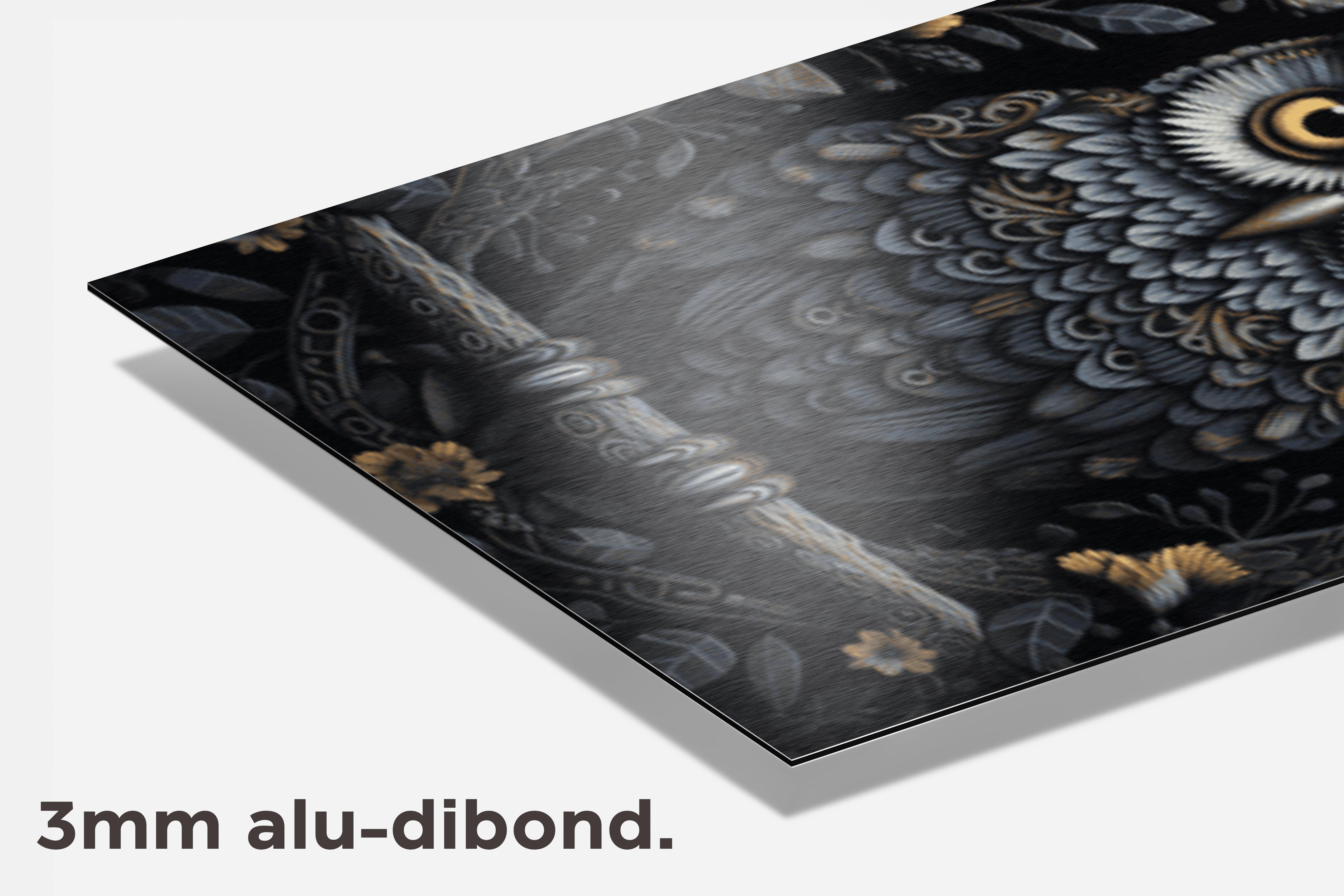 Uil Mandala dibond detail