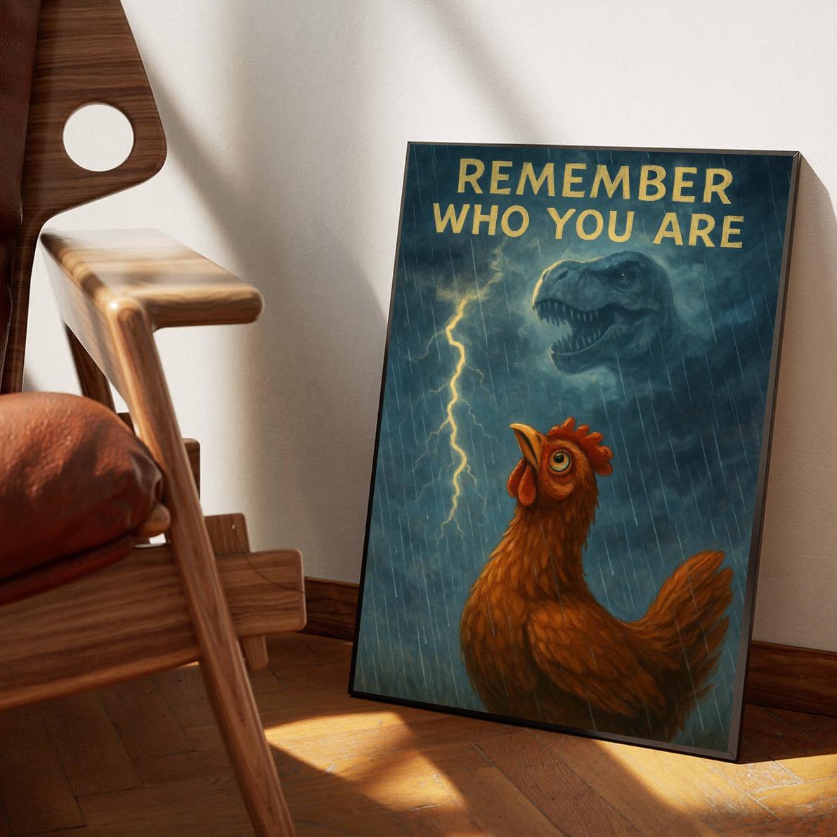 Remember Who You Are Chicken Text poster sfeerbeeld 1