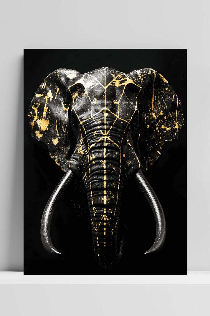 Olifant op 3mm aluminium dibond