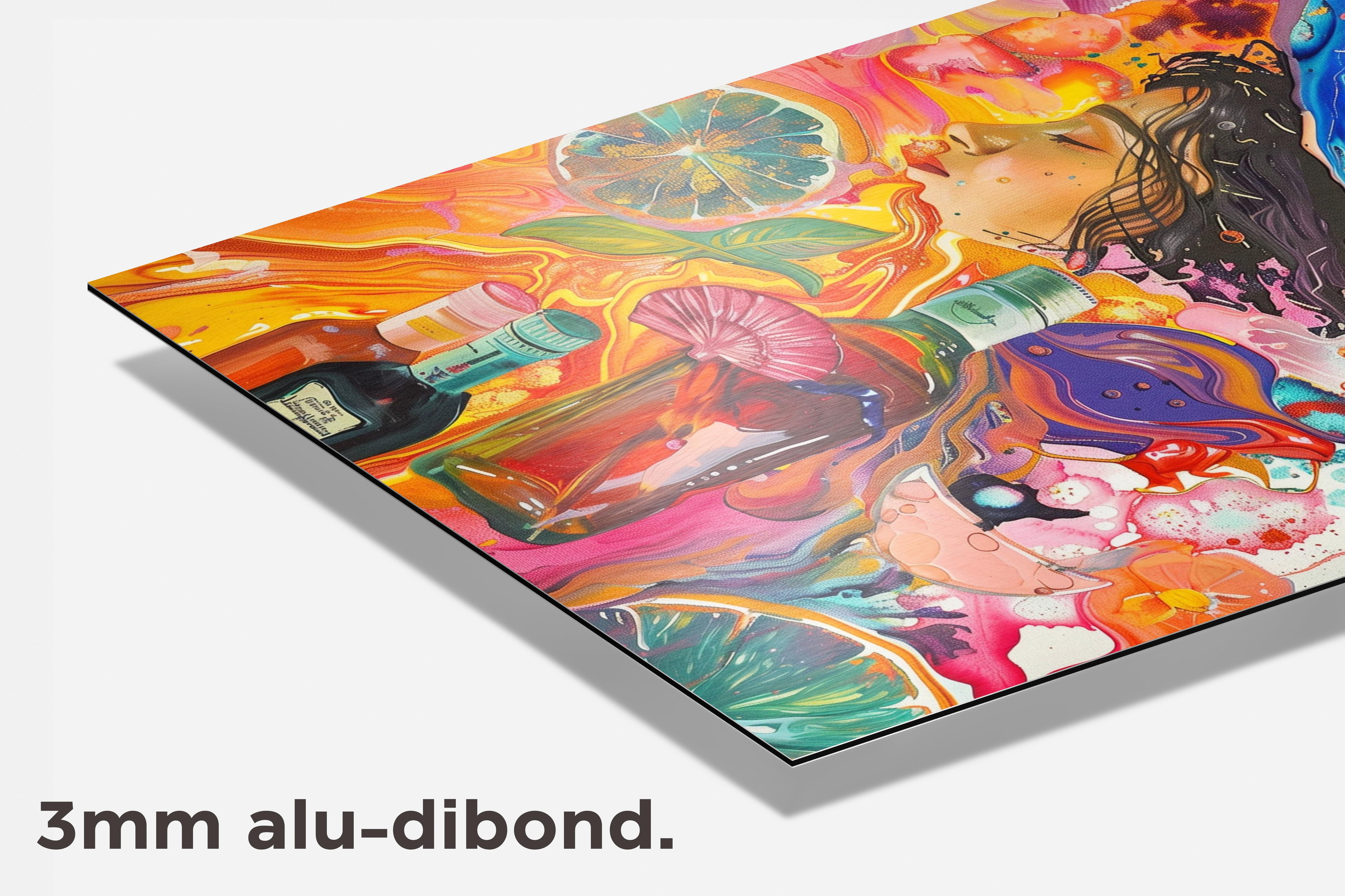 Citrus Flessen dibond detail