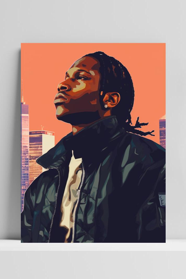 A$ap Rocky op 3mm aluminium dibond