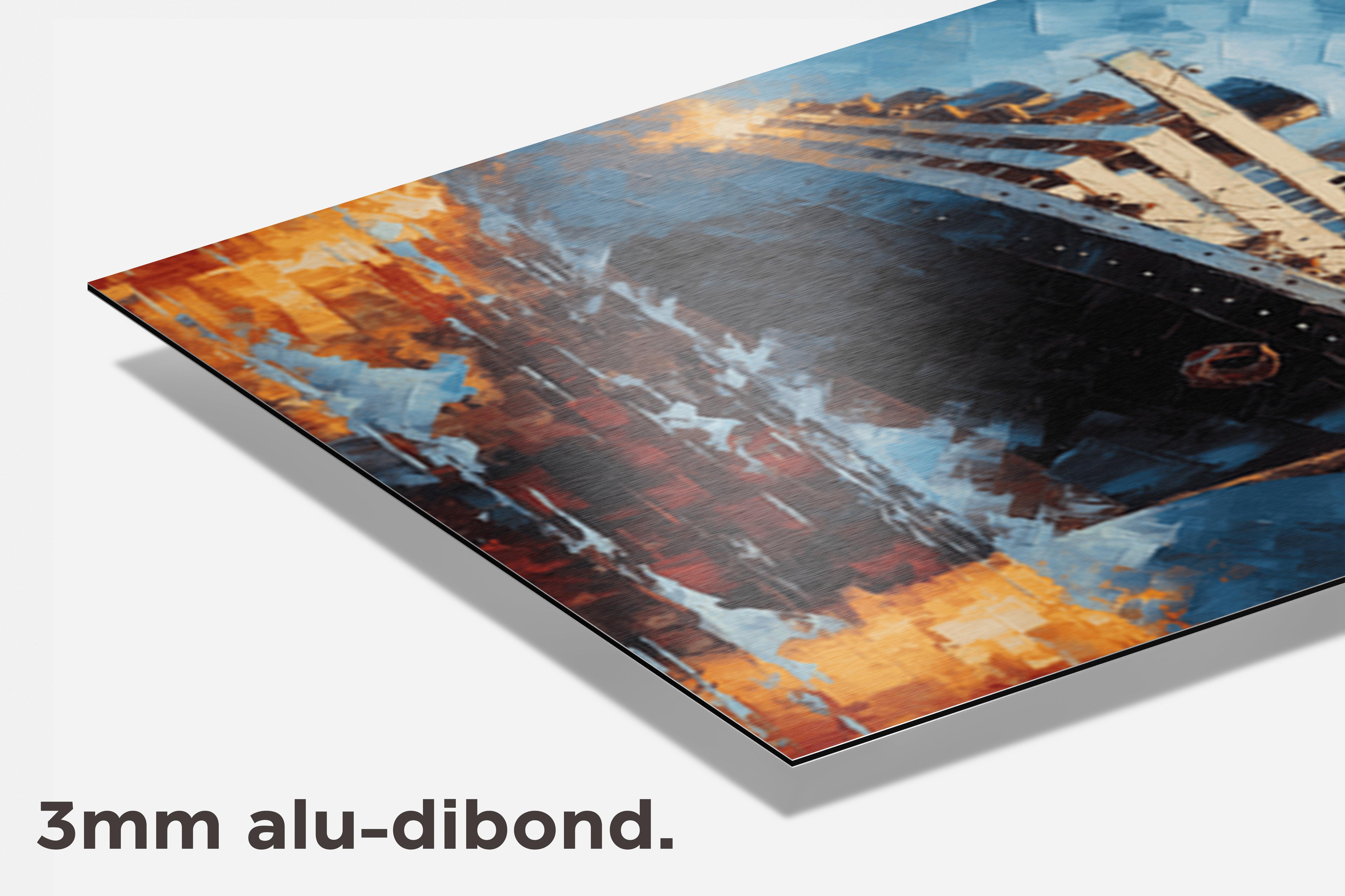 Titanic Oceaan dibond detail