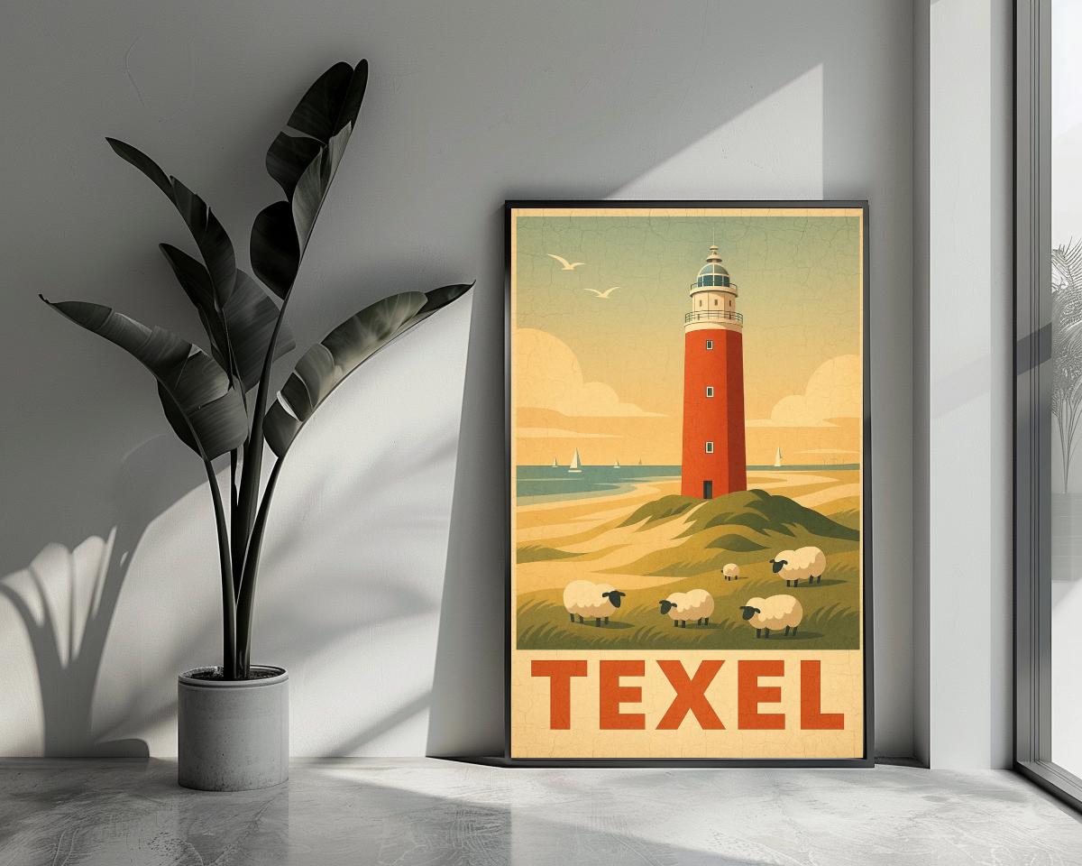 Texel Text Vintage poster van 25 Artstreet