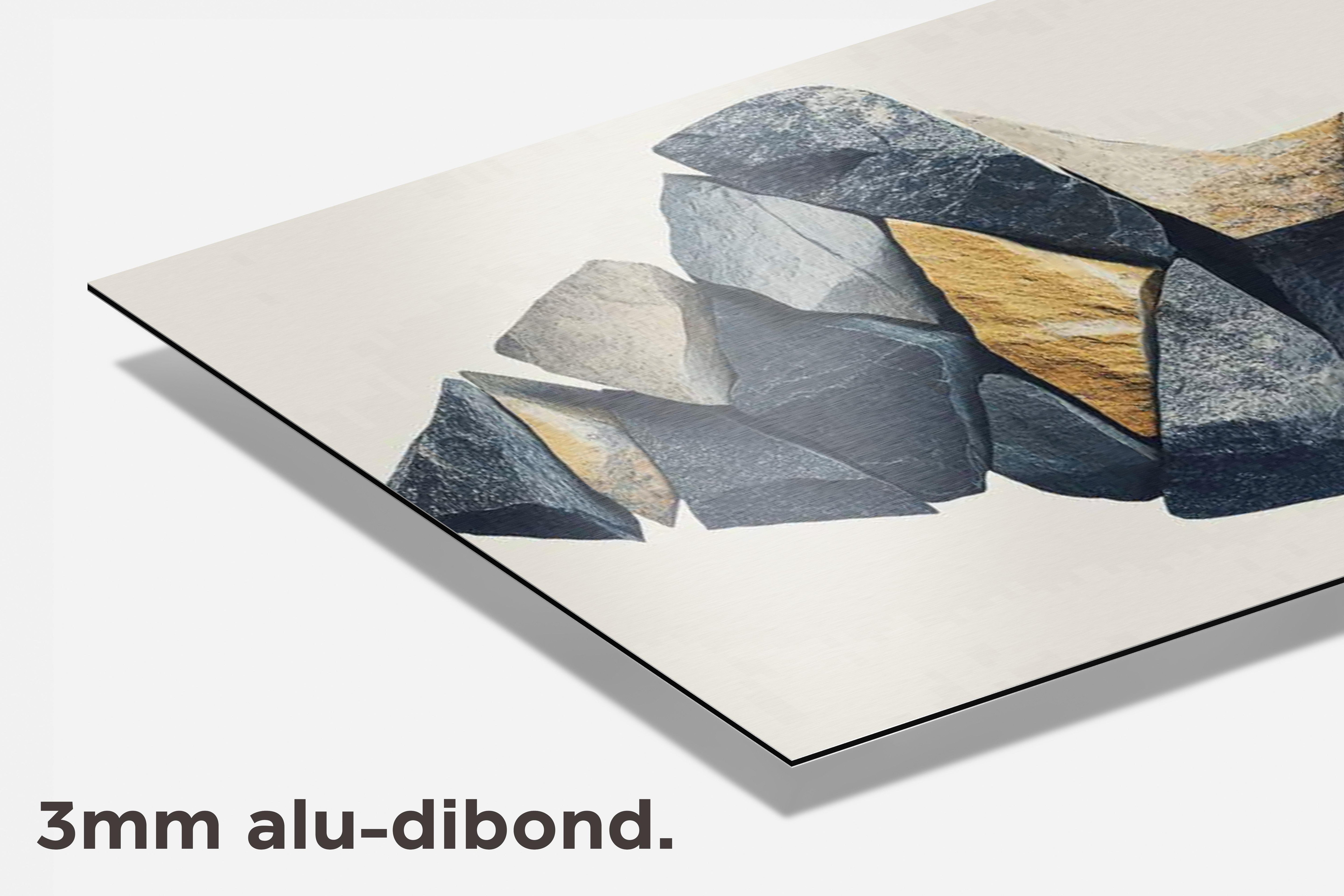 Man Stenen dibond detail
