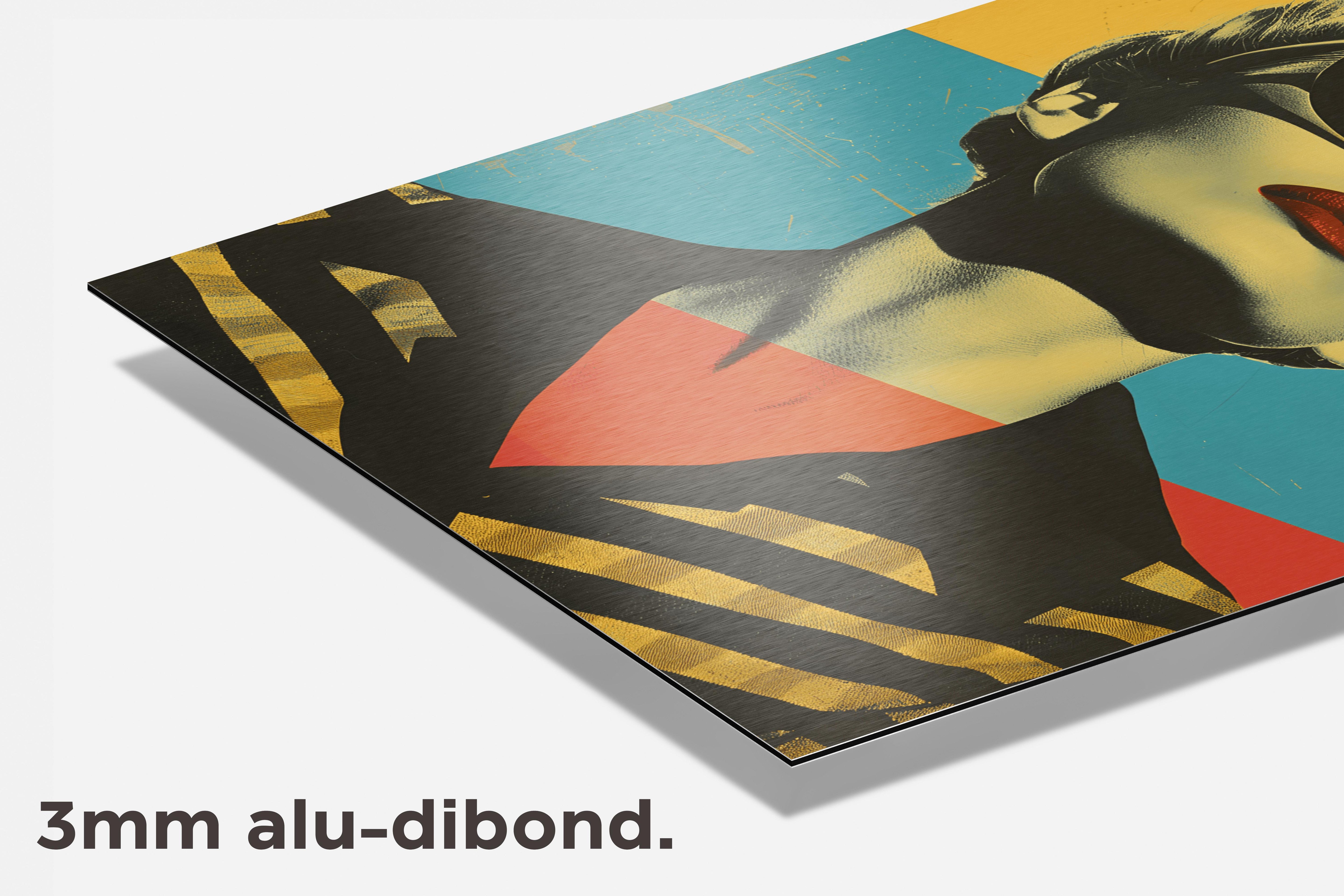 Dame Strepen dibond detail