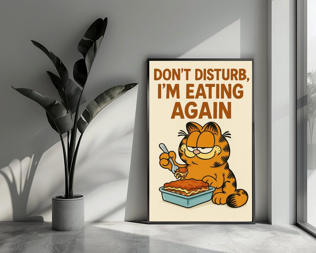 Garfield Don't Disturb Text poster van 25 Artstreet