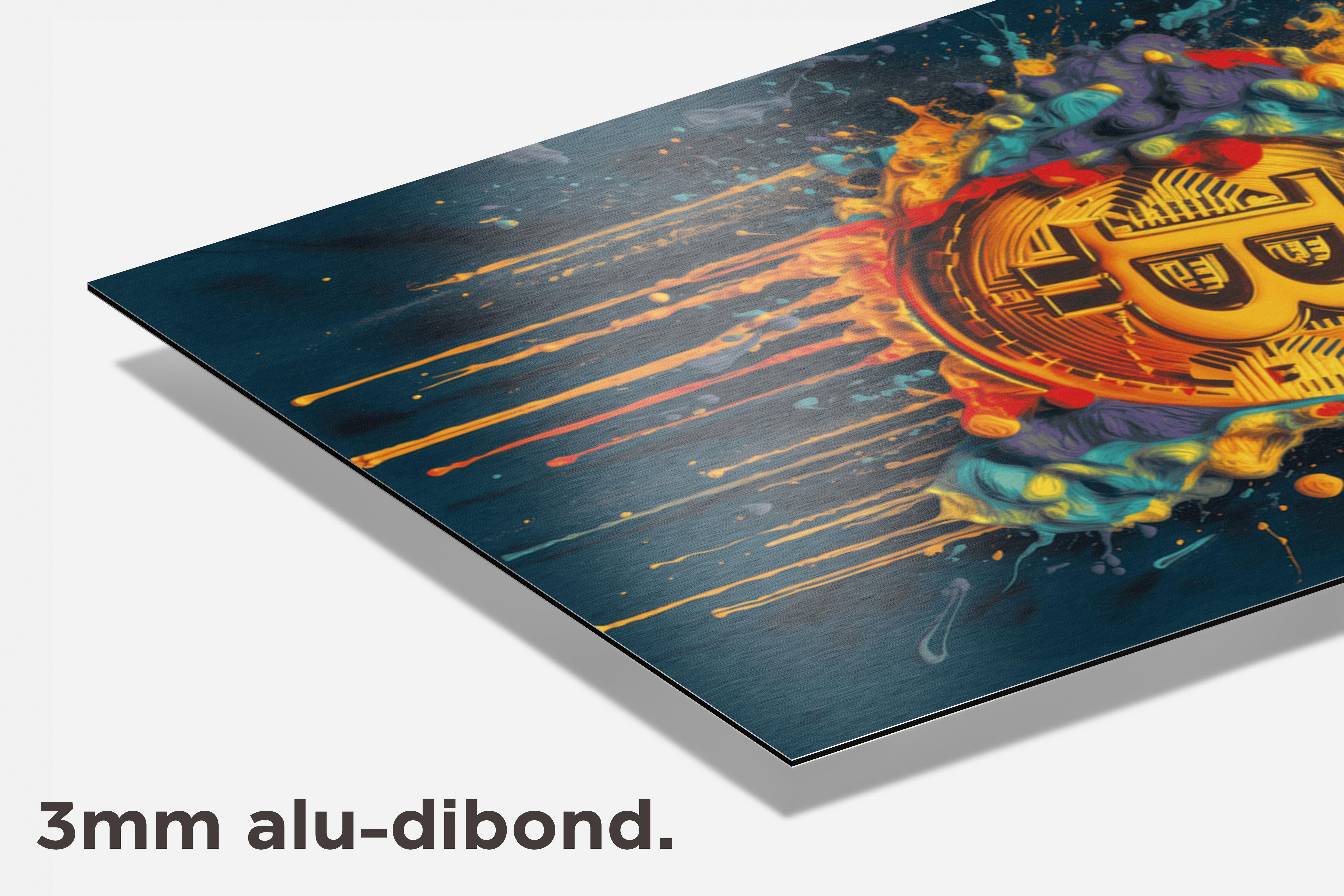 Bitcoin Crypto dibond detail
