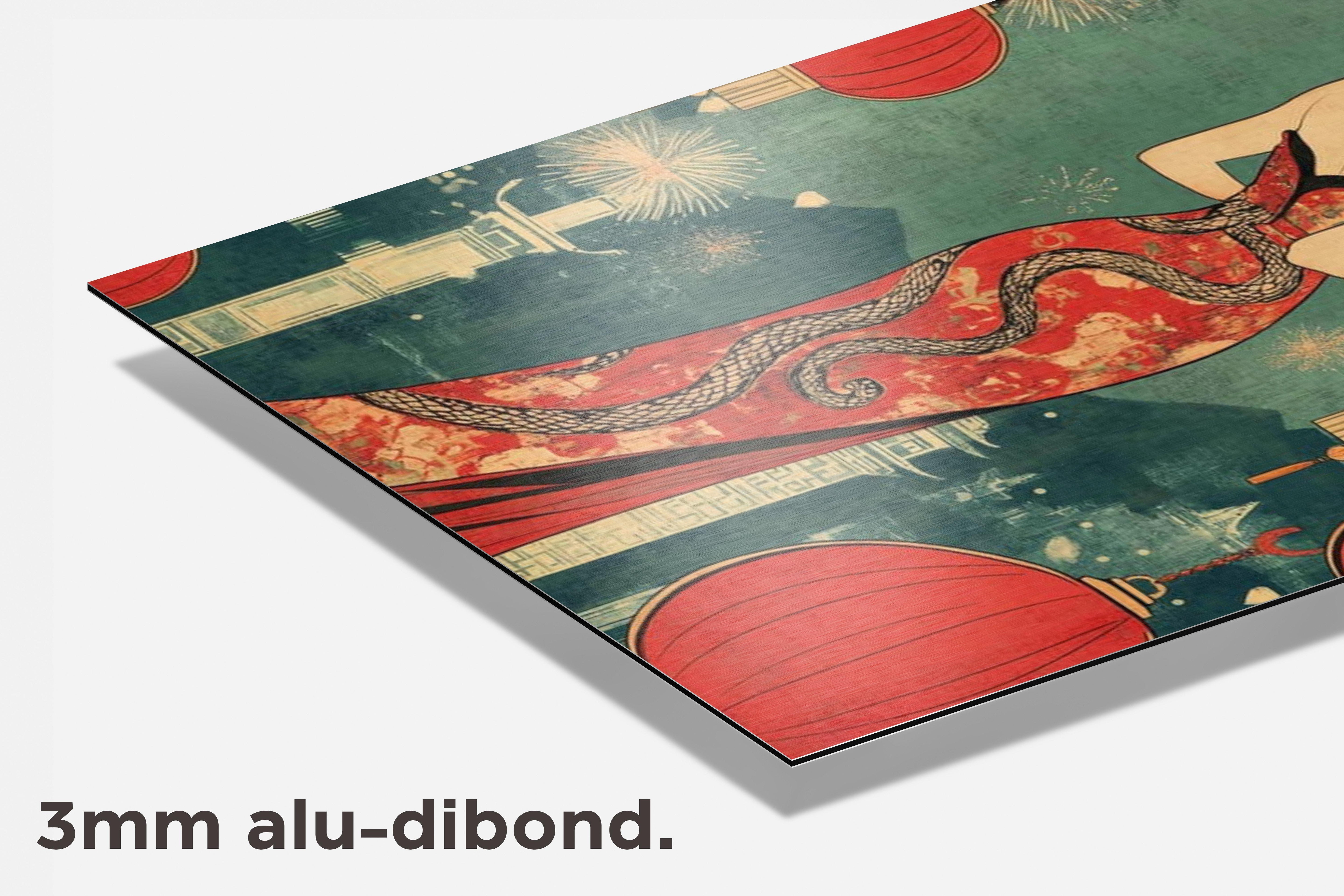 Oosterse Vrouw dibond detail