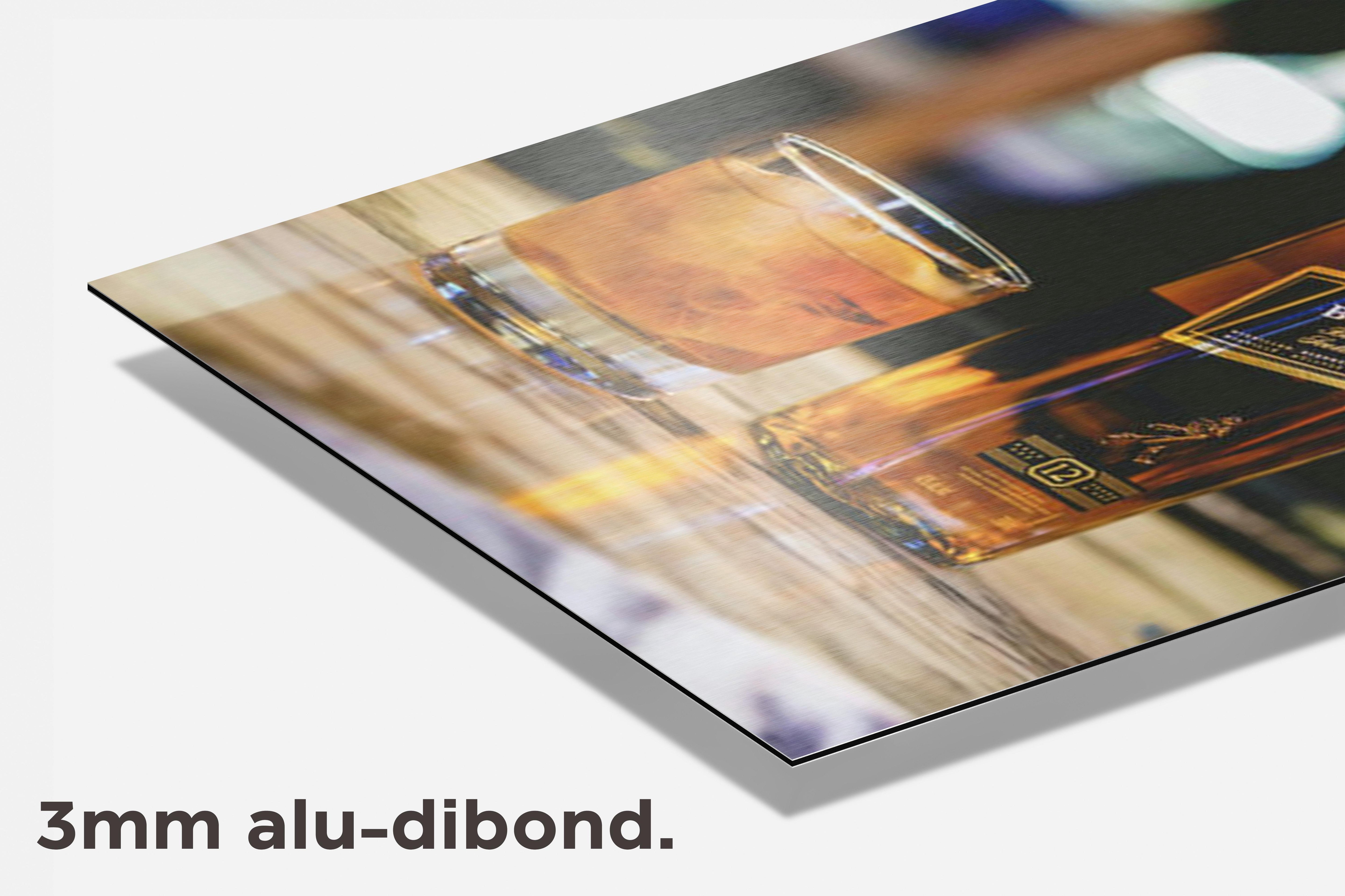 Whiskey Black Label dibond detail