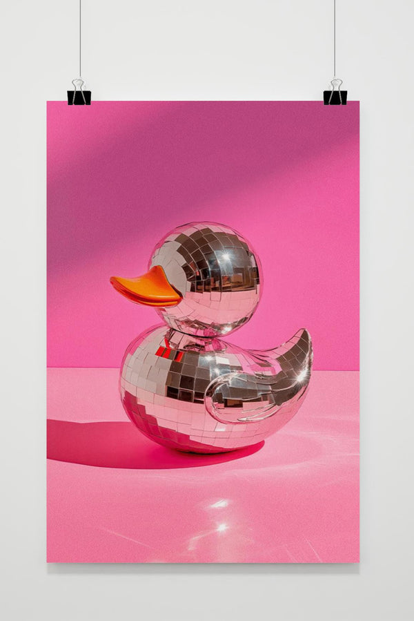 Affiche Duck Disco ball