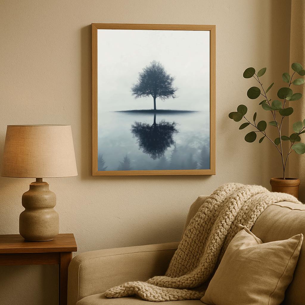 Tree Minimalist B&W poster sfeerbeeld 1