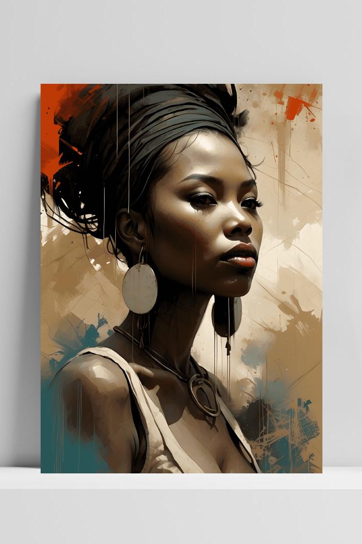 Afrikaans Model op 3mm aluminium dibond