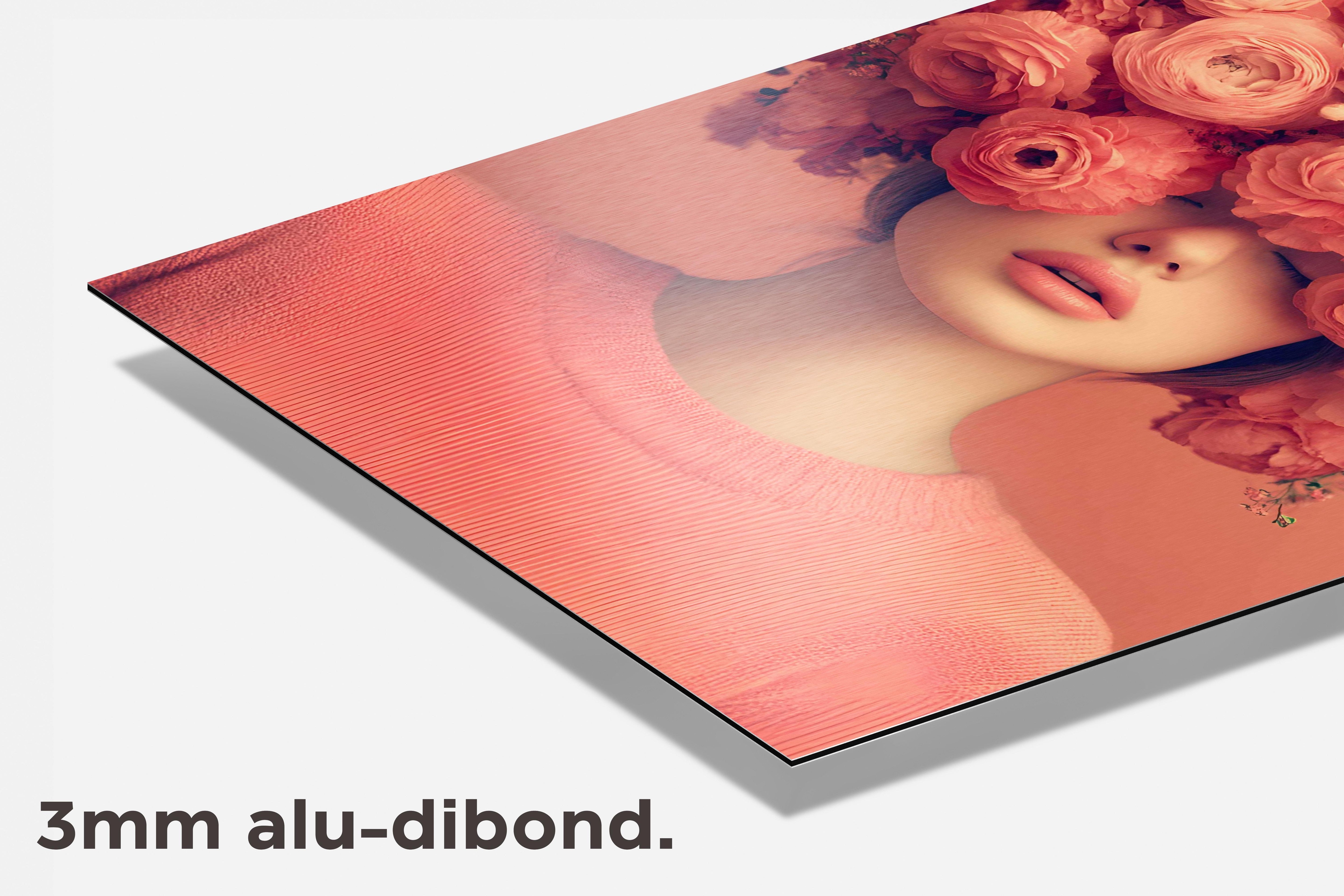 Bloemrijke Vrouw dibond detail