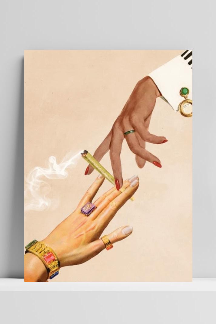 Cigarette Luxury op 3mm aluminium dibond