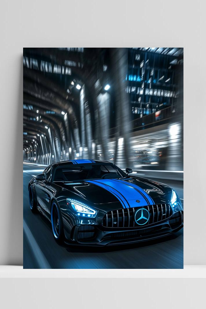 Mercedes op 3mm aluminium dibond