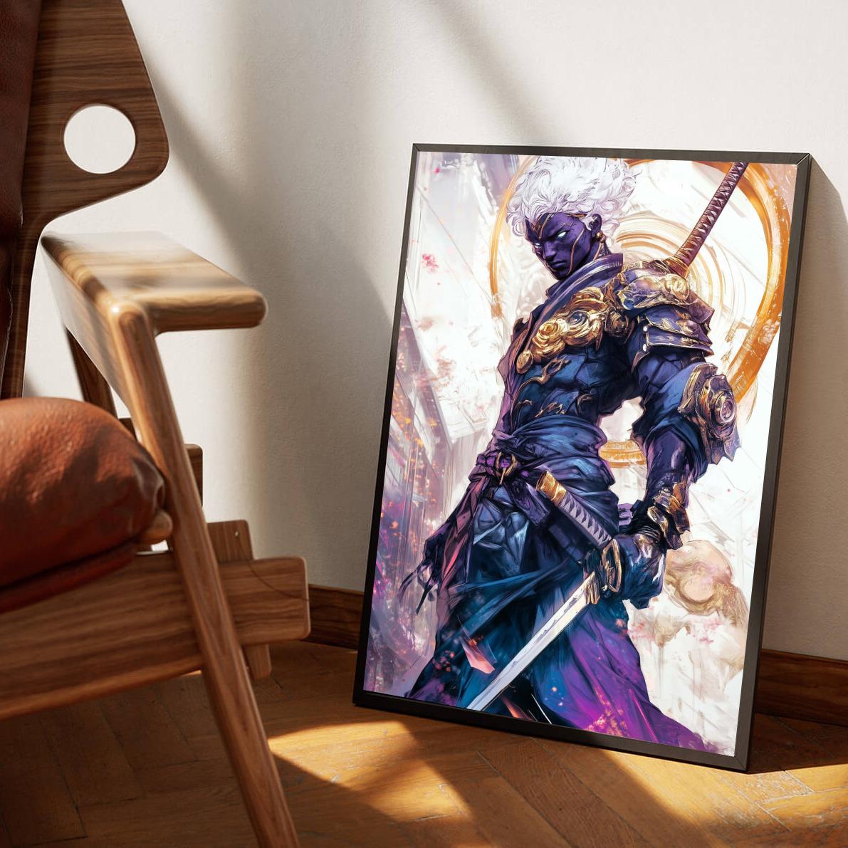 Fantasy Warrior en un interior