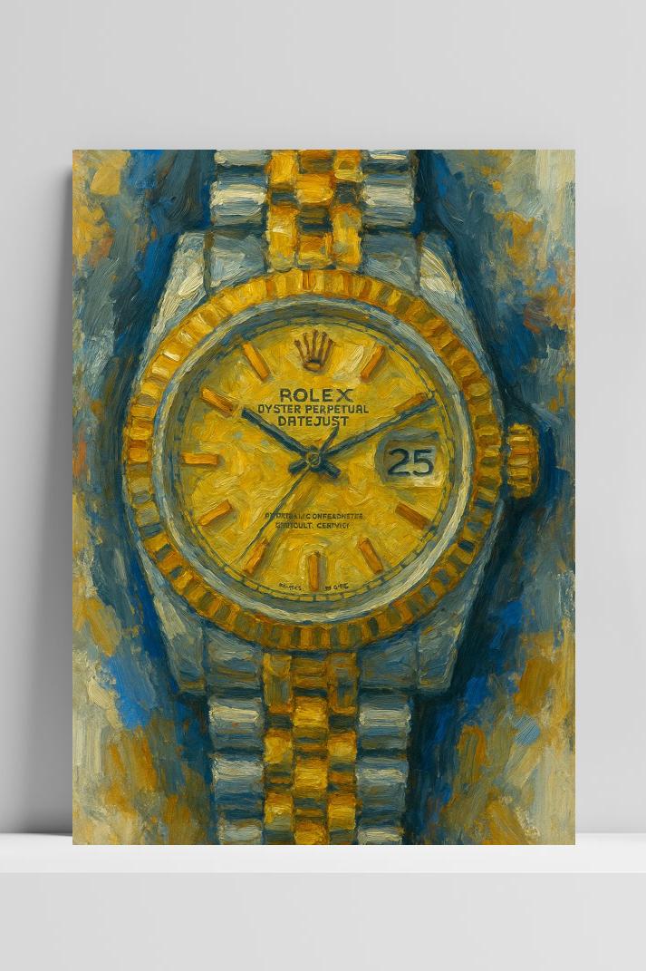 Rolex Aquarel op 3mm aluminium dibond