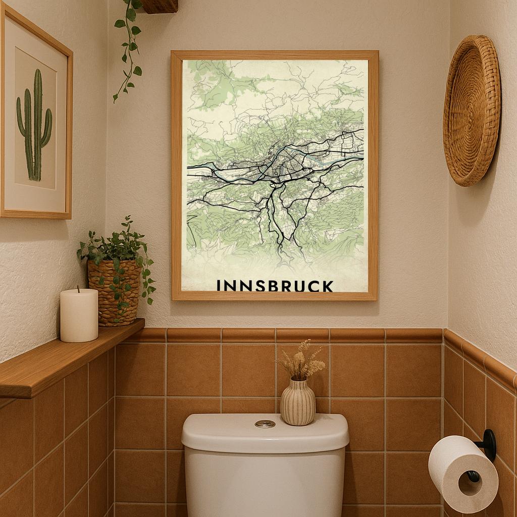 Innsbruck Map Österreich Vintage poster sfeerbeeld 3