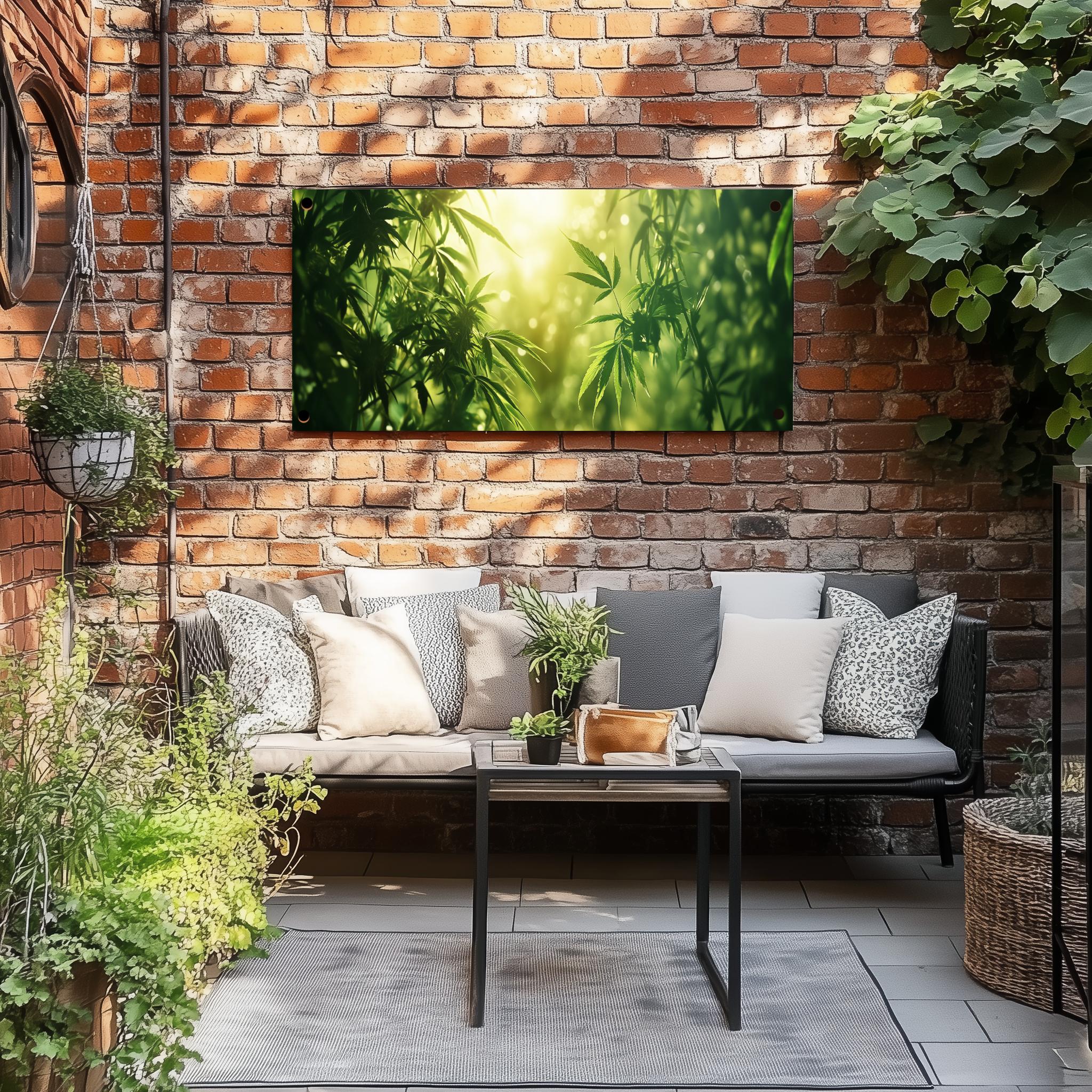 Tuinposter Cannabis sfeerbeeld 3