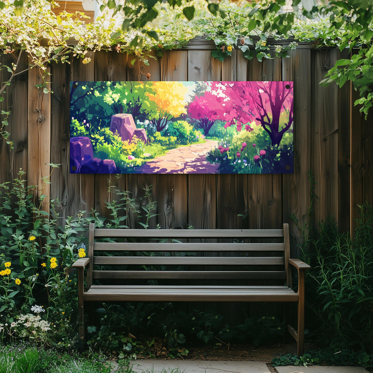 Affiche de Jardin Allée Estivale dans un intérieur
