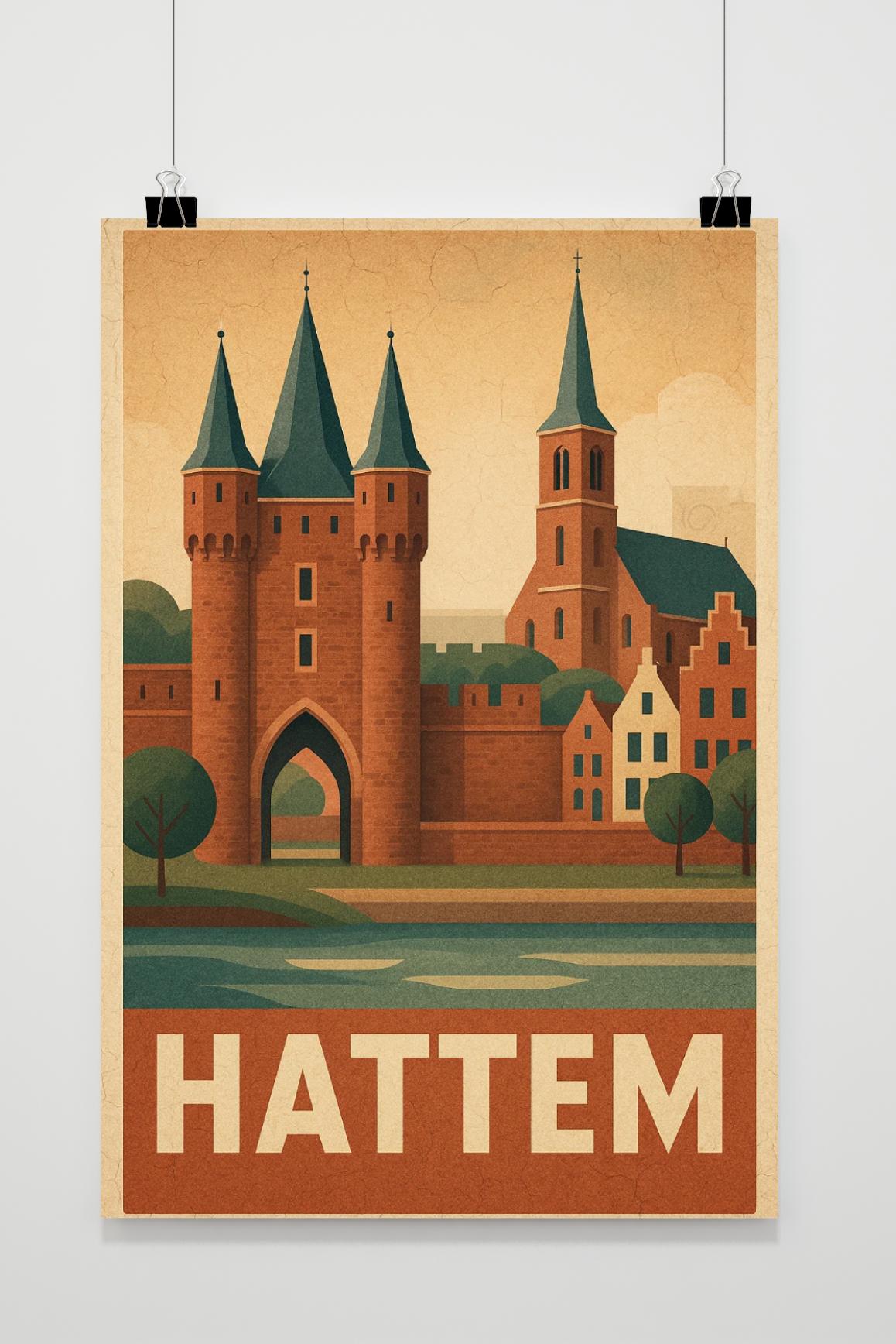 Affiche Hattem Vintage de 25 Artstreet