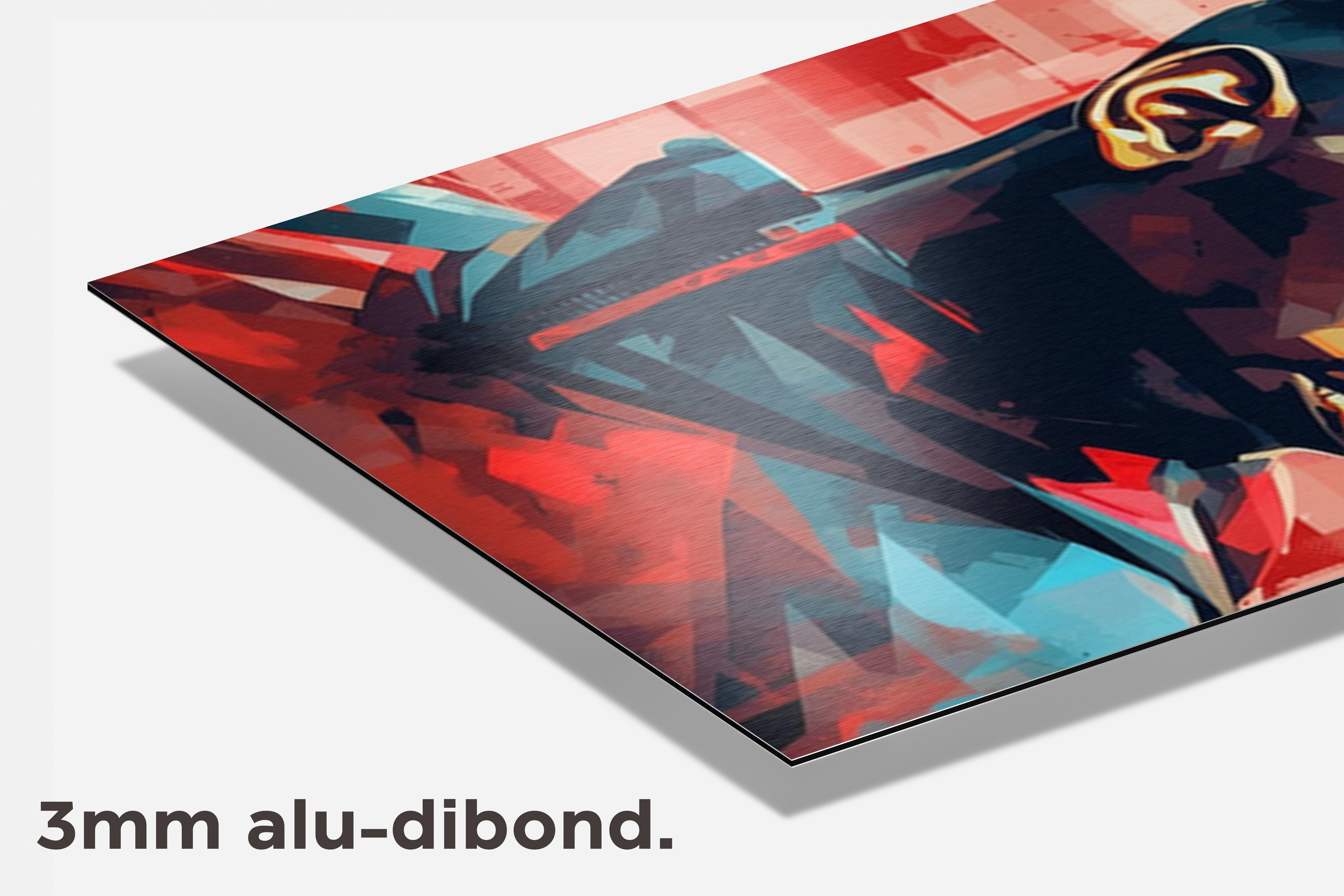 Paul Pogba Rood dibond detail