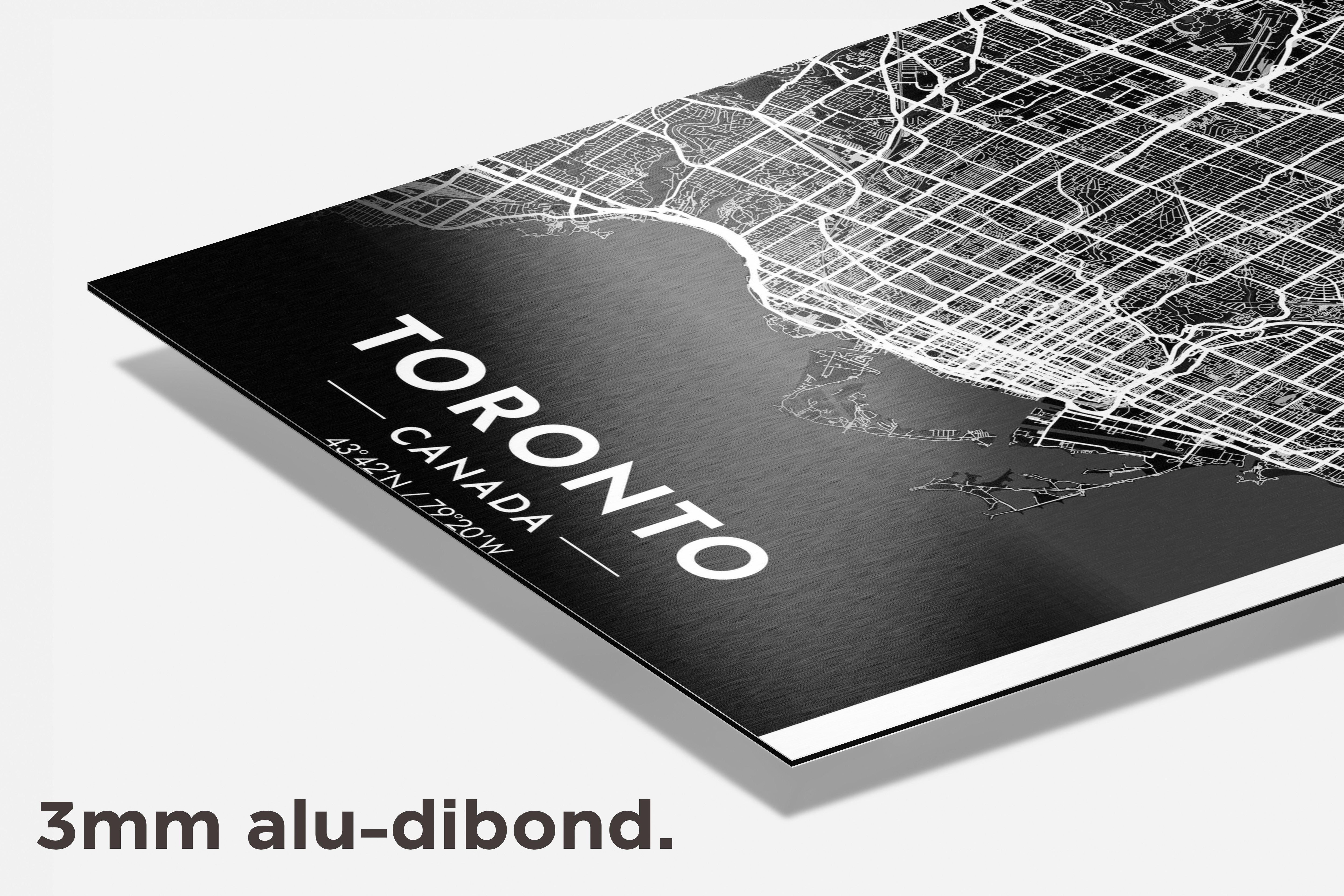 Toronto Map dibond detail