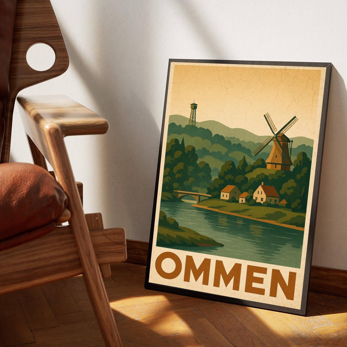 Ommen Text Vintage poster sfeerbeeld 3