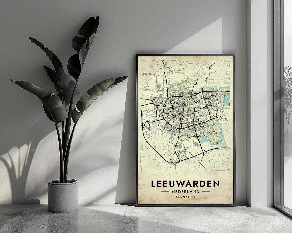 Leeuwarden Vintage poster van 25 Artstreet