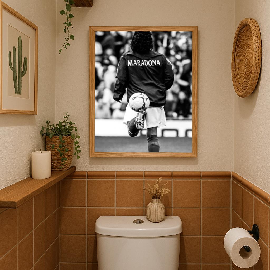 Diego Maradona B&W poster sfeerbeeld 3