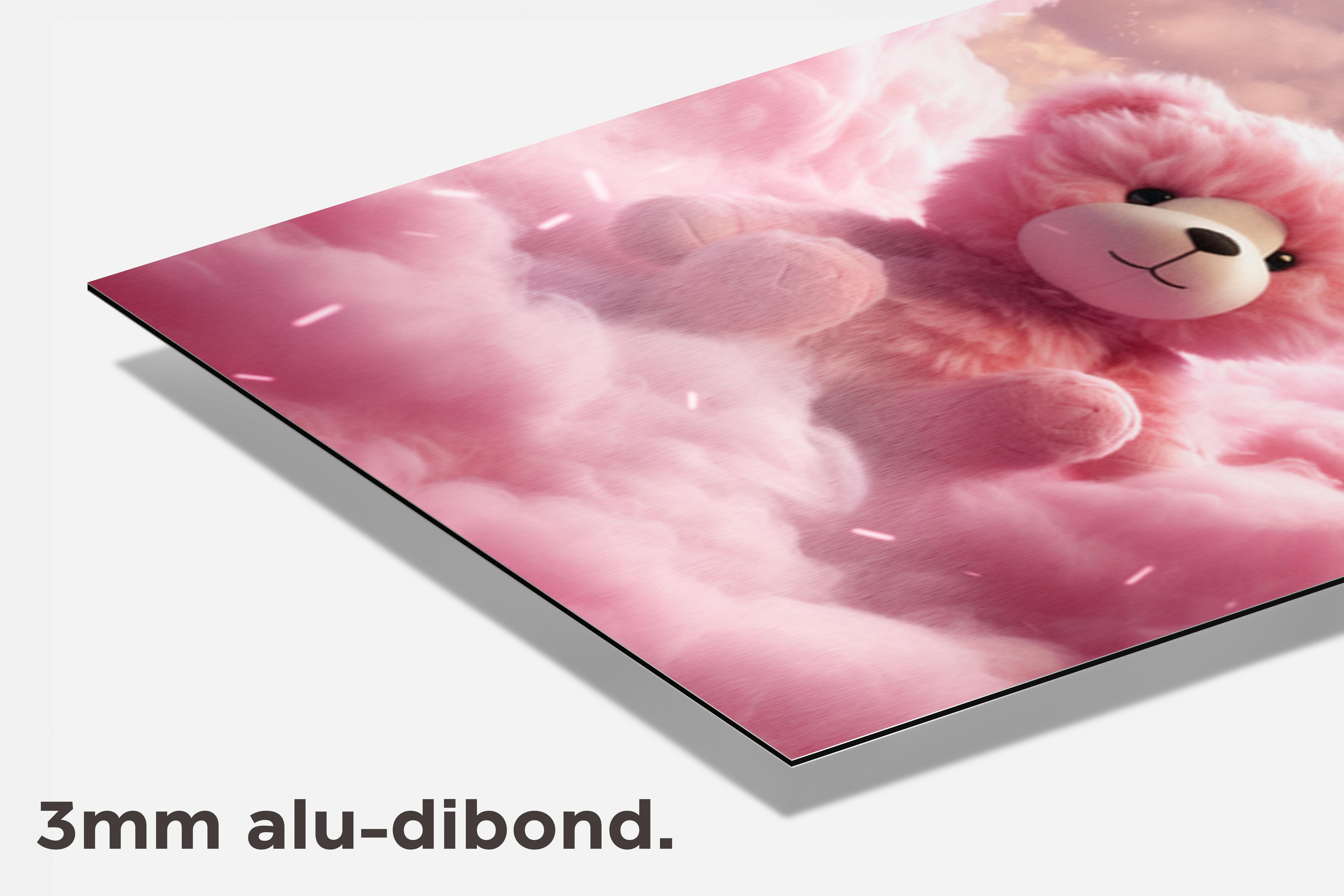 Roze Beertje dibond detail