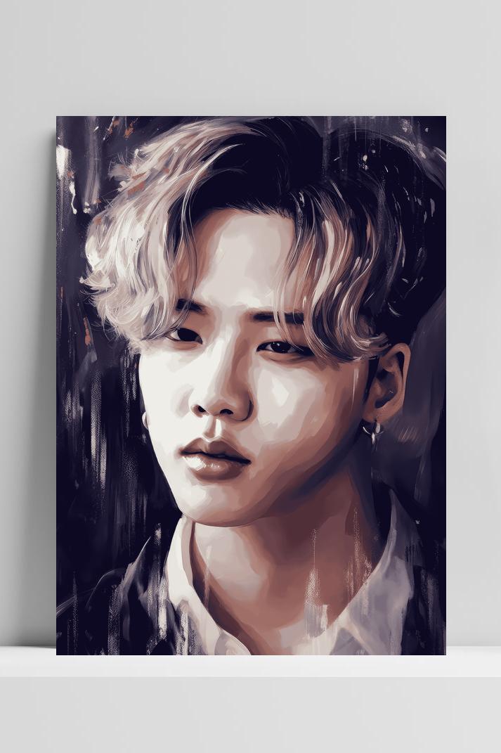 BTS Poster Jimin op 3mm aluminium dibond