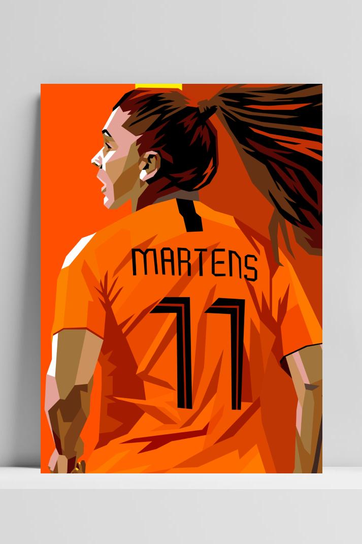 Lieke Martens Pop op 3mm aluminium dibond