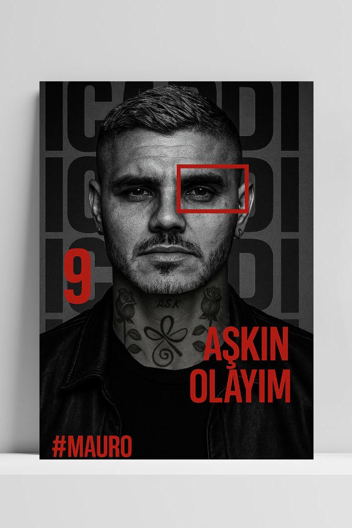 Mauro Icardi Aşkın Olayım op 3mm aluminium dibond
