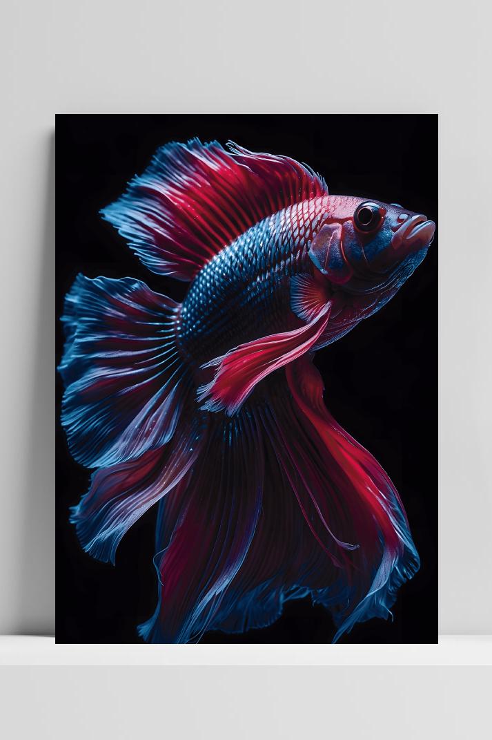 Betta Rood op 3mm aluminium dibond