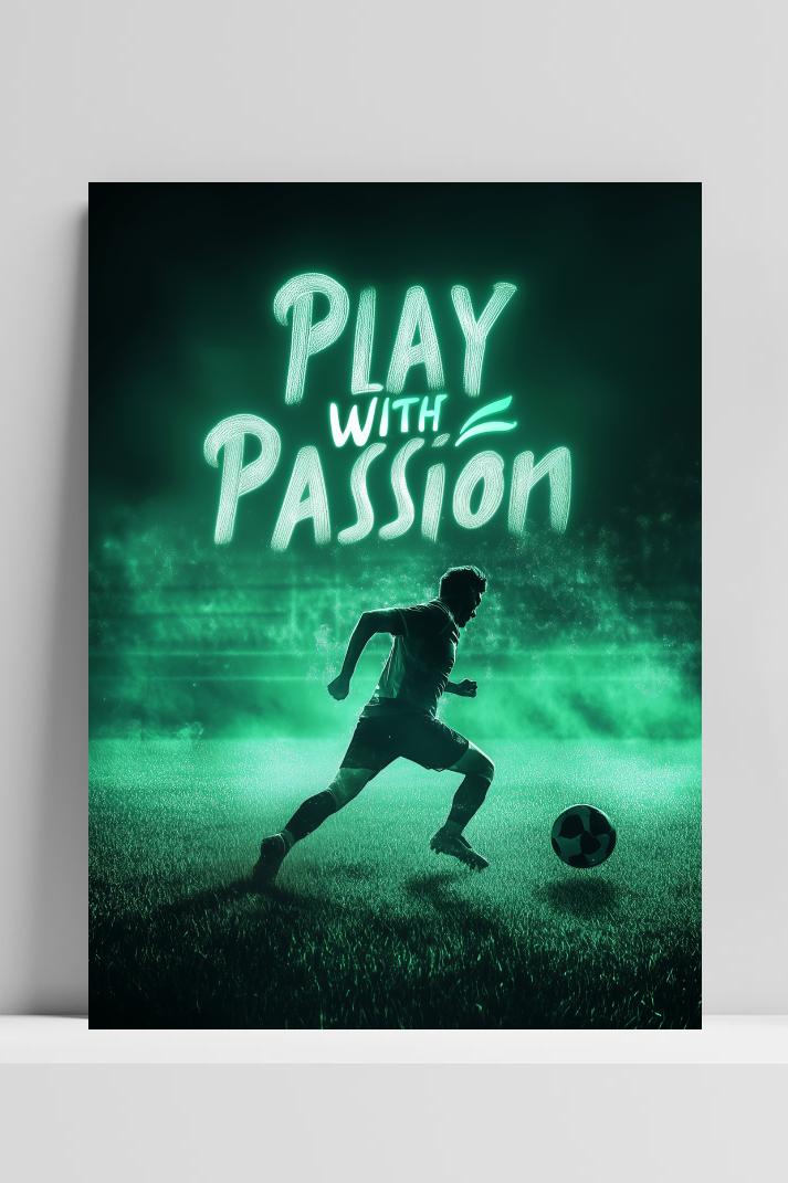 Play With Passion op 3mm aluminium dibond