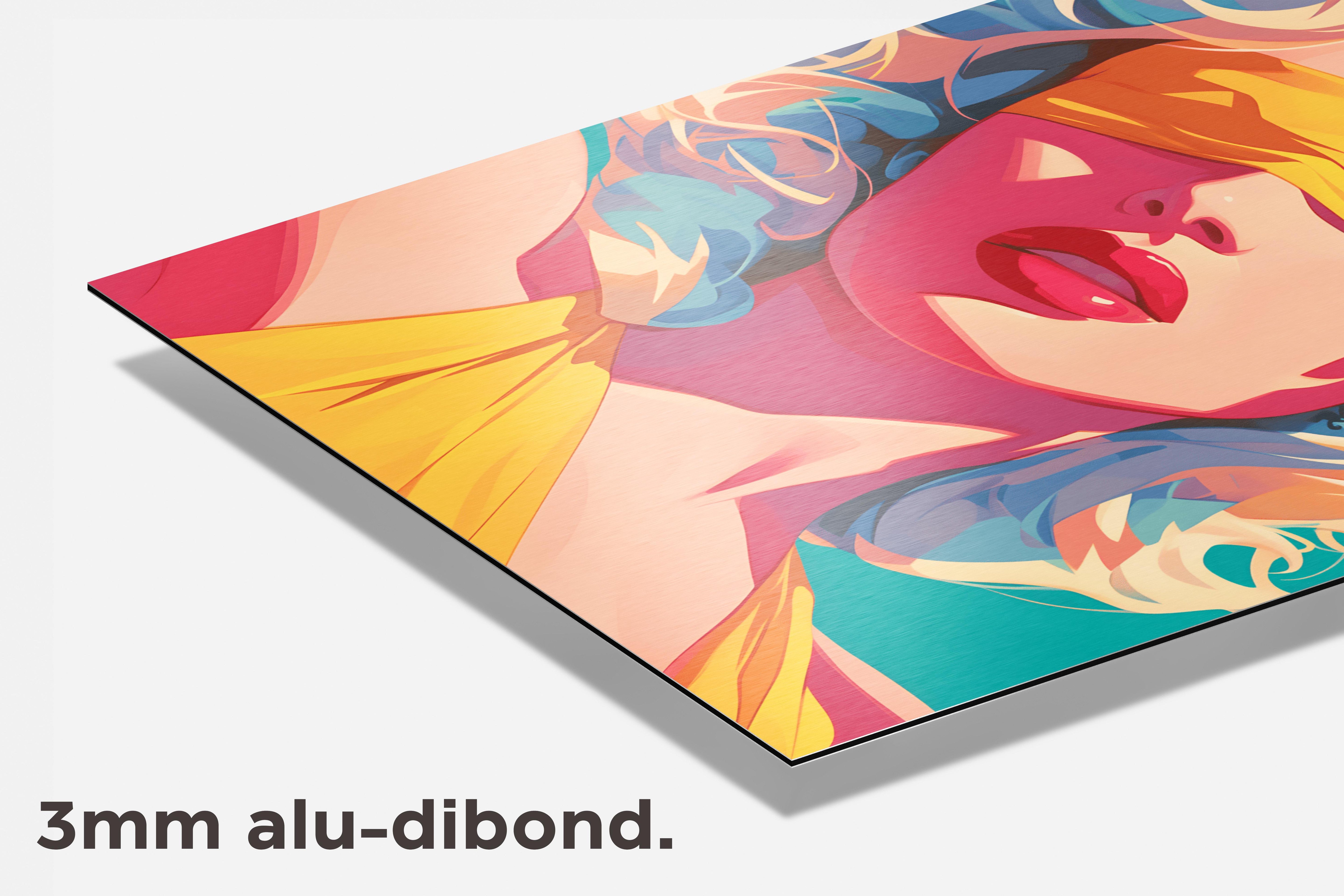 Marilyn Monroe Geel dibond detail