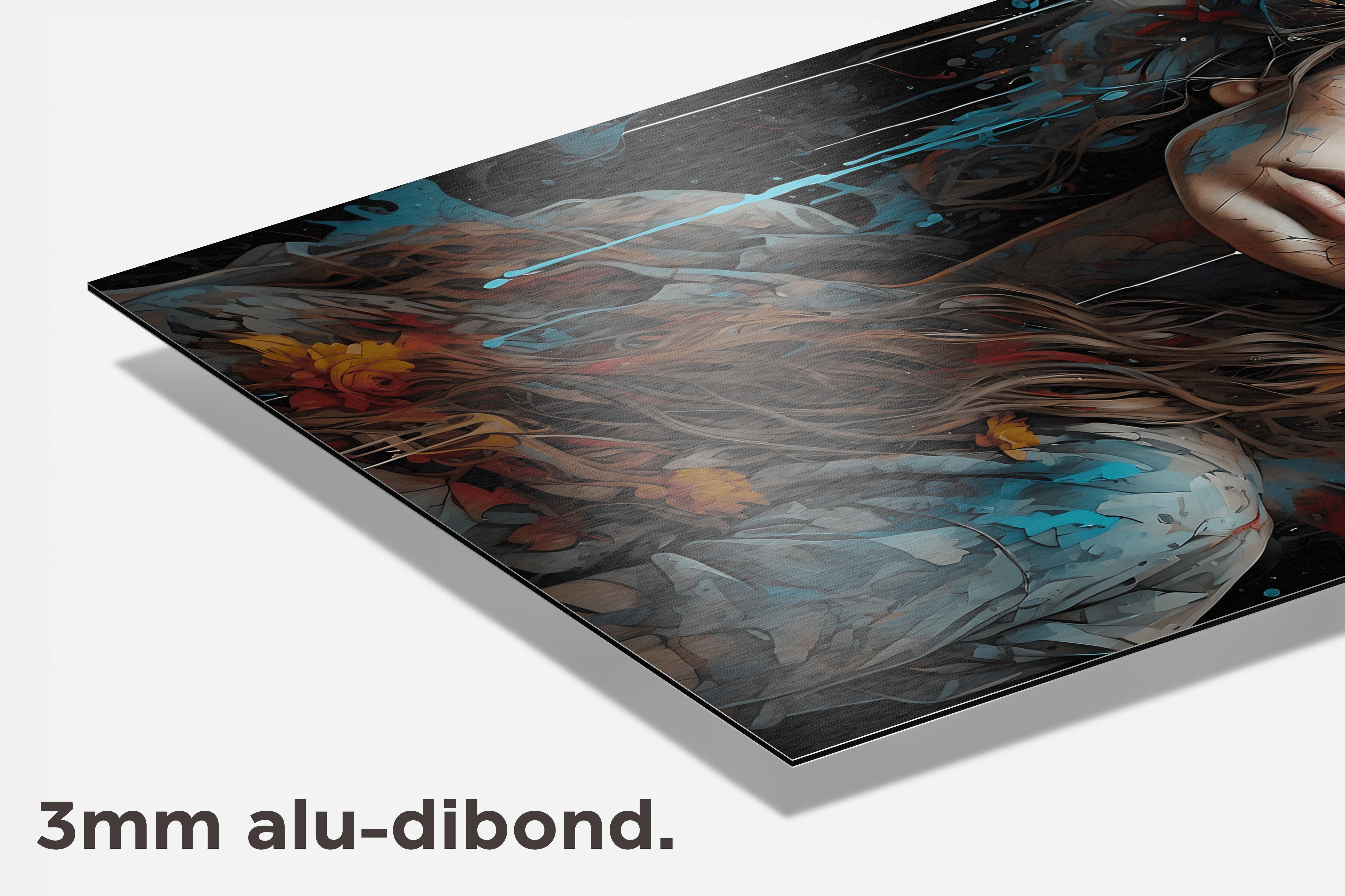 Rook Vrouw Abstract dibond detail
