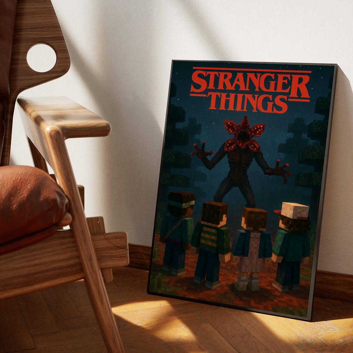 Stranger Things Pixel Text poster sfeerbeeld 1