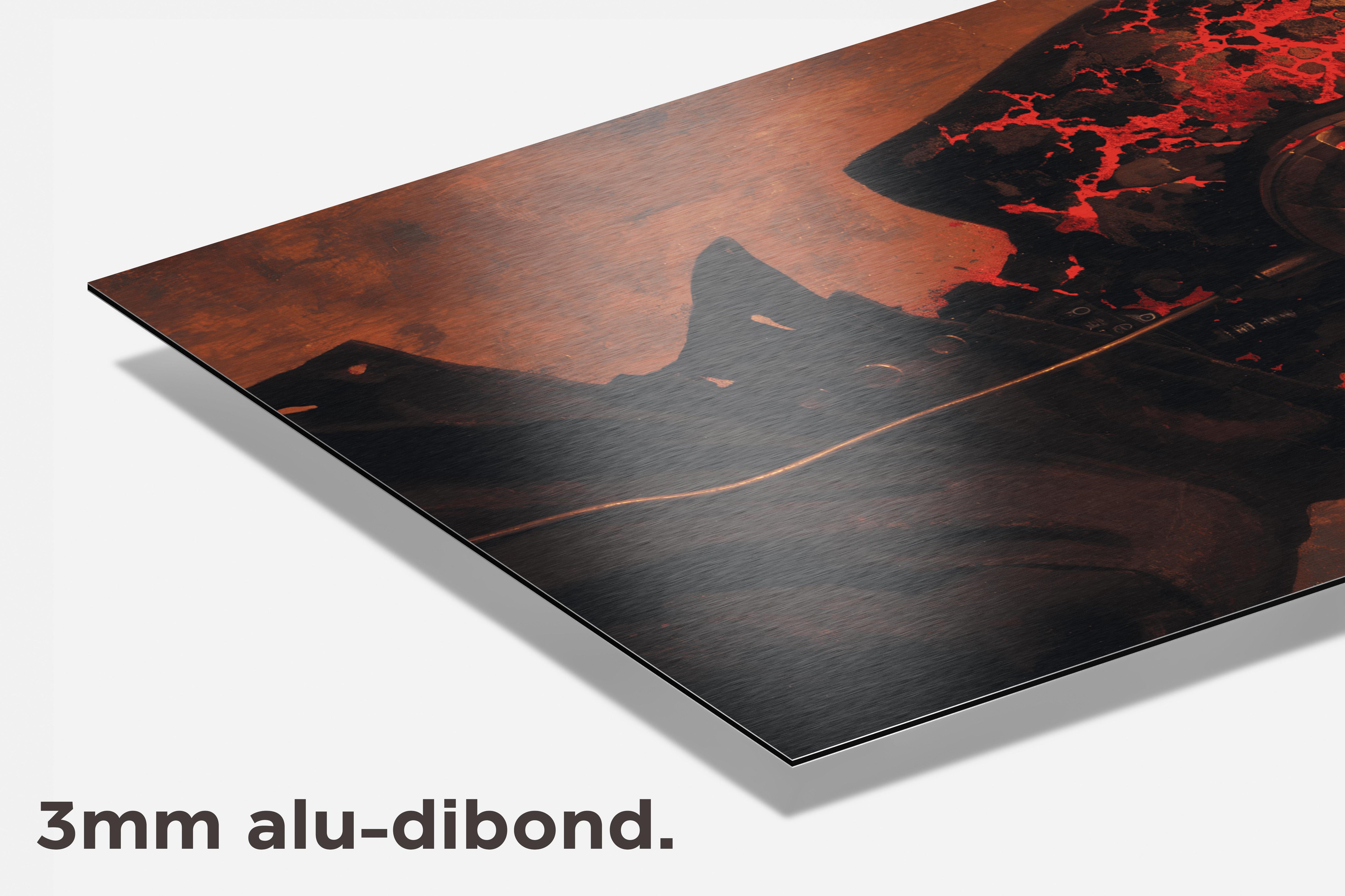 Robotmuziek dibond detail