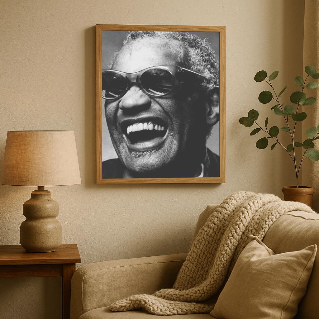 Ray Charles B&W poster sfeerbeeld 2